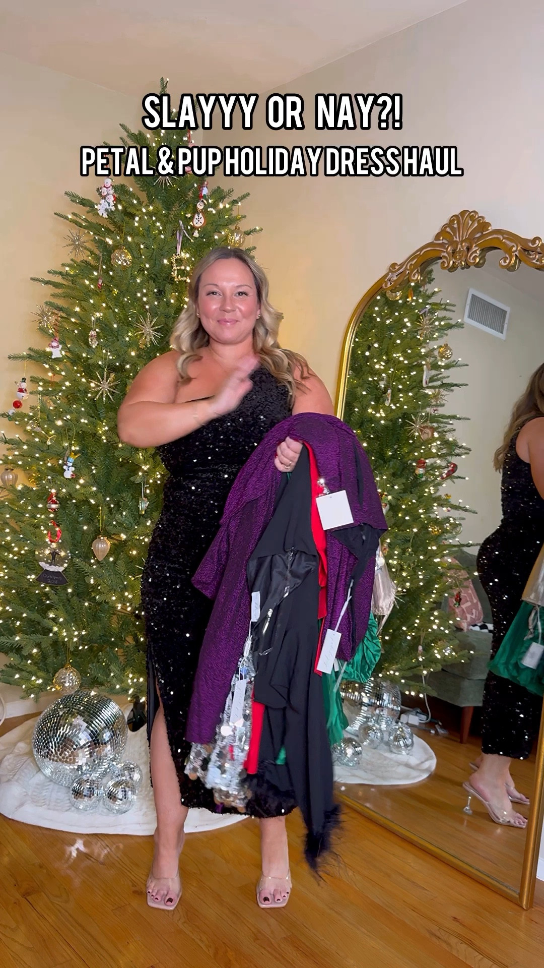 Petal & Pup holiday dress haul! 
Code SHELLI20 is active for 20% off site wide! 
Dresses are all a size XL/12
The red sweater dress is size L/XL
Gold tube dress is size M I sized way down in that one it runs really big!

Holiday dress, party dress, holiday outfit, New Year’s Eve, festive outfits, wedding guest dress, petite style, midsize style, size 12, size 14

#LTKHoliday #LTKMidsize #LTKWatchNow