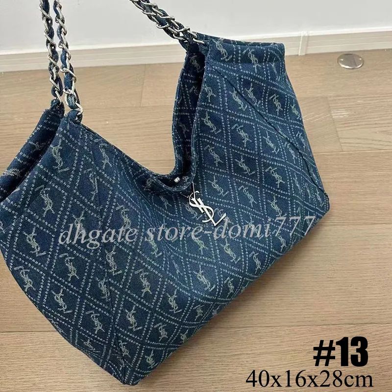 DUPE Y S L Womens Puffer Bags Premium Blue Denim Medium Chain Bag And Good Quality 29cm Shoulder ... | DHGate