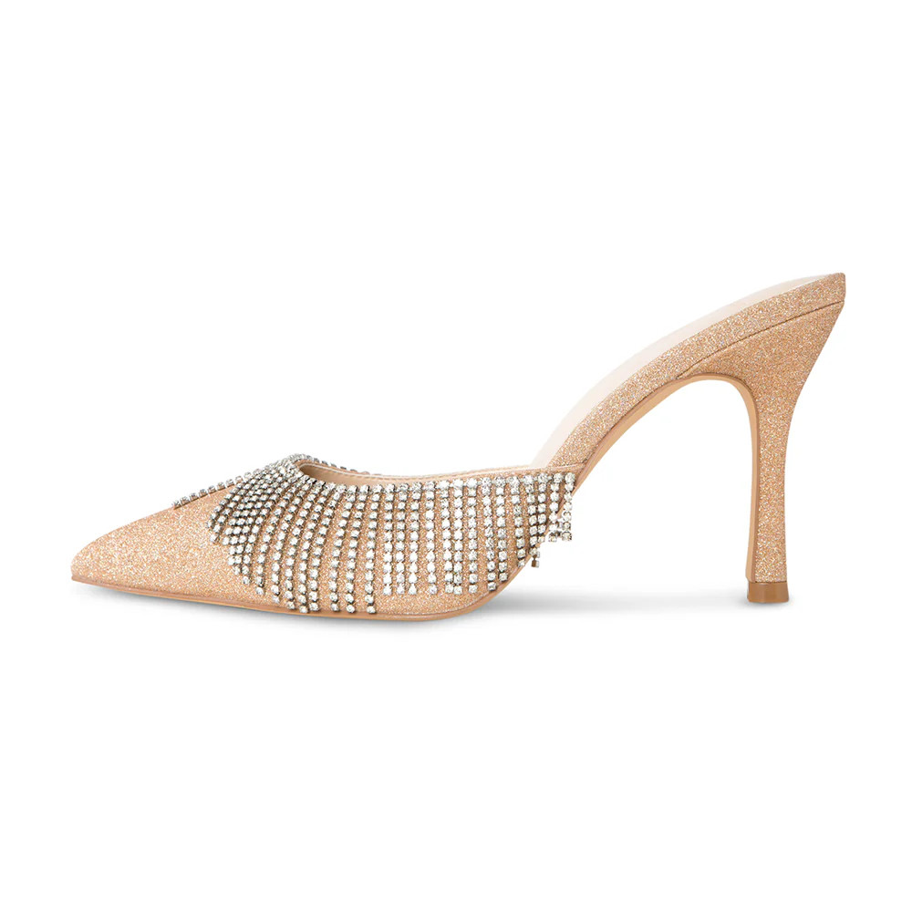 Catherine Champagne Vegan Mule | CULT OF COQUETTE