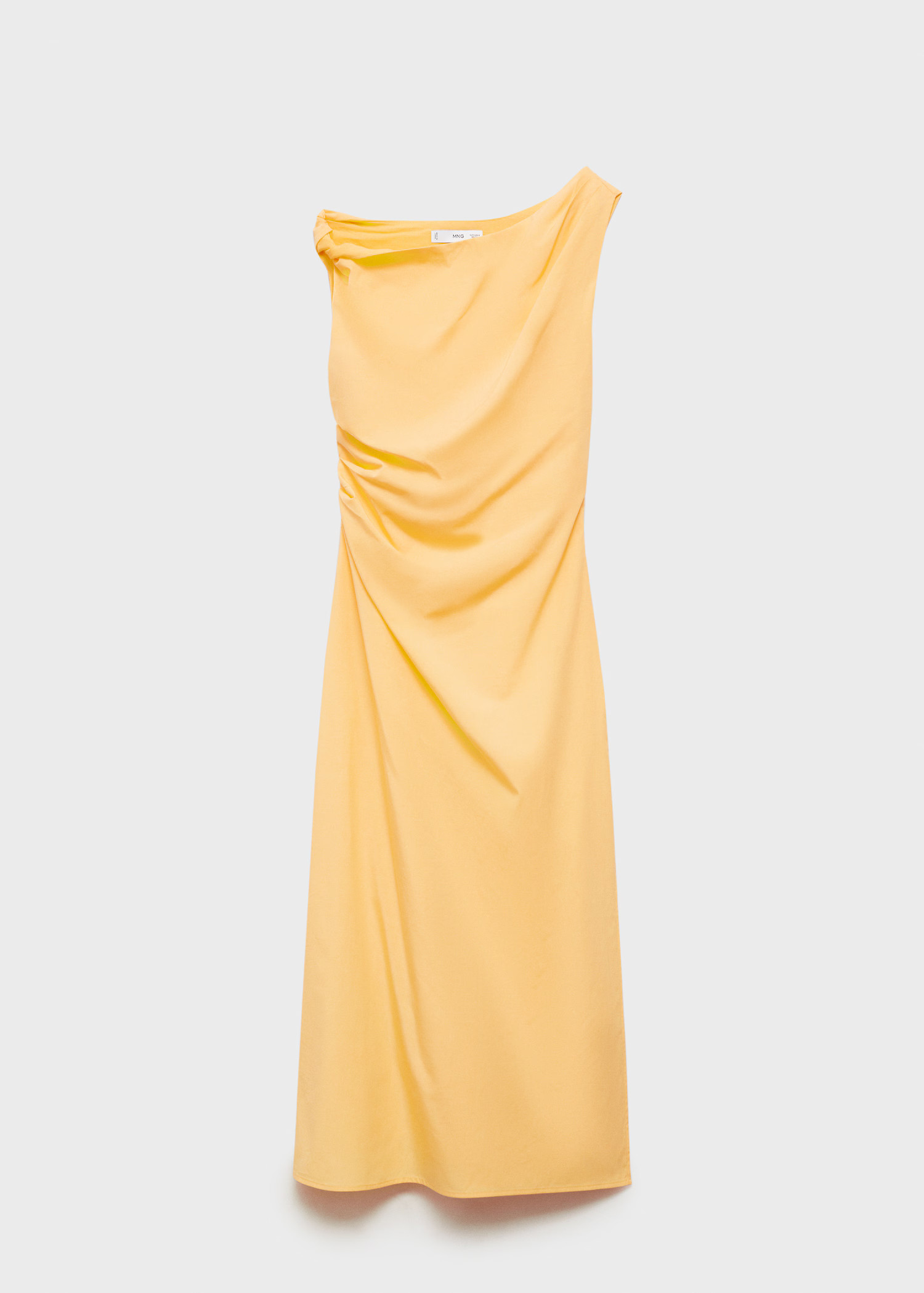 Draped asymmetrical midi-dress - Women | MANGO USA | Mango (US/MX/AU)
