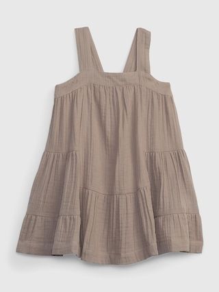 Toddler Crinkle Gauze Tiered Dress | Gap (US)