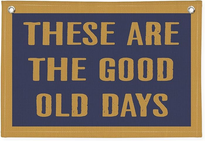 These Are The Good Old Days Canvas Banner Wall Hanging Banner Flag, Banners for Room, Trendy Retr... | Amazon (US)
