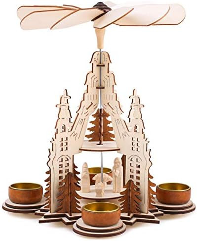 BRUBAKER Christmas Pyramid - Nativity Scene with Jesus in a Manger - Designed in Germany | Amazon (US)