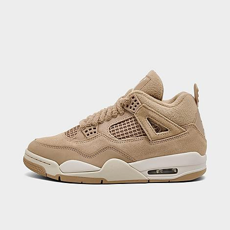 Jordan Women's Air Retro 4 Casual Shoes in Hemp/Light Orewood Brown Size: 5.5 | Finish Line (US)