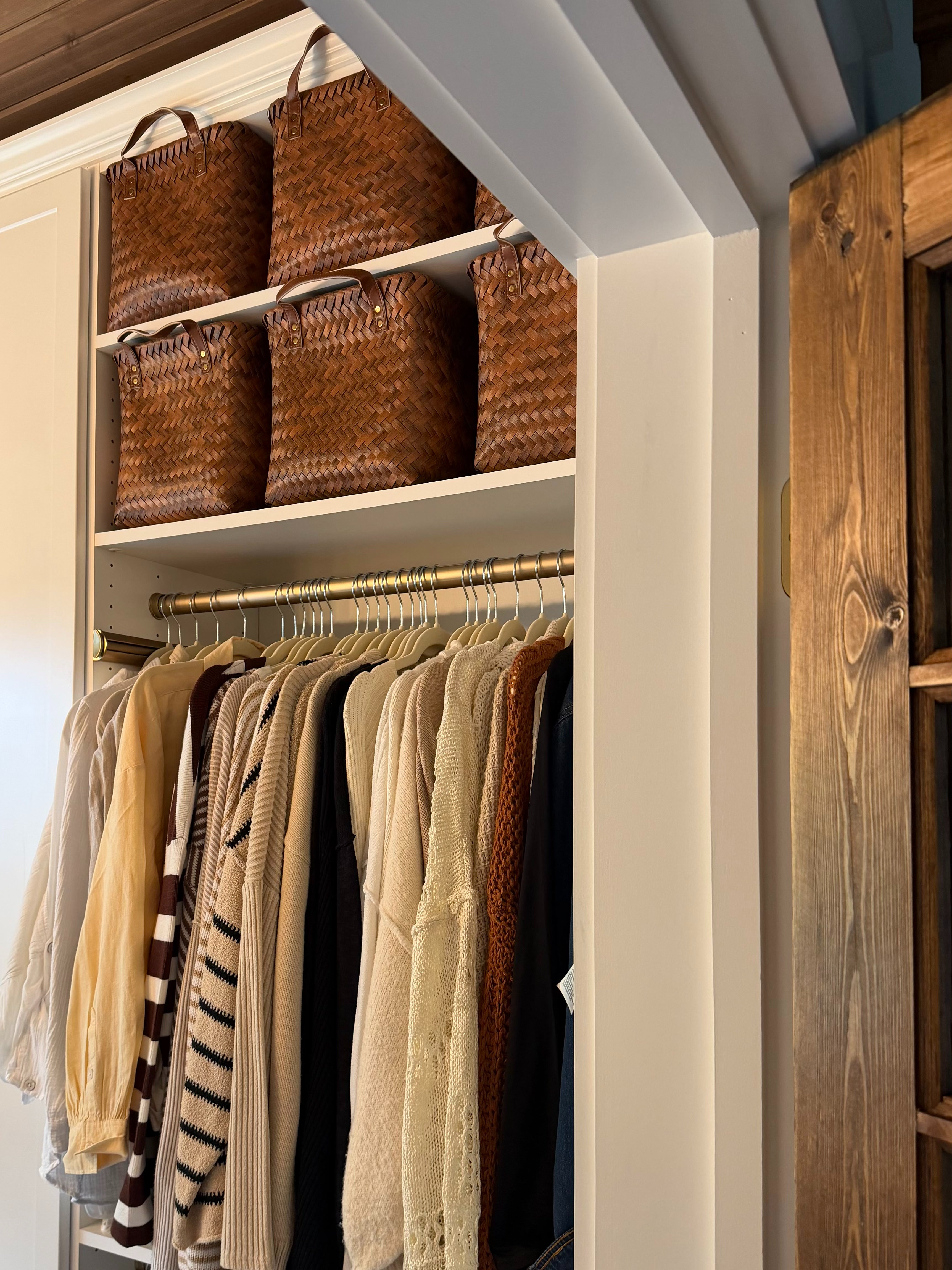 These BrownLily baskets were the perfect addition to our new walk-in closet. They are perfect for storage and organization while also adding so much texture and warmth to this space.  

 #LTKHome
