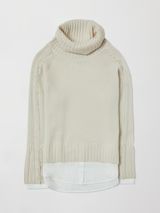 Jolie Fringe Layered Looker - Linen With White | Carbon38