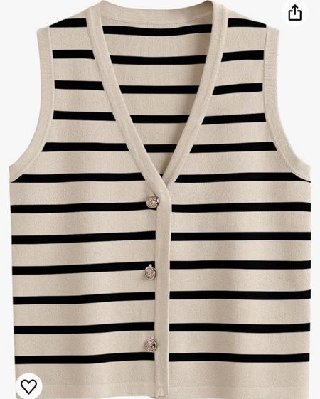 Striped sweater vest perfect for spring or summer! 
🔗outfit linked on Amazon 

#LTKfindsunder50 #LTKstyletip #LTKitbag