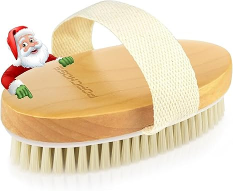 POPCHOSE Dry Brushing Body Brush, Natural Bristle Dry Skin Exfoliating Brush Body Scrub for Flawl... | Amazon (US)