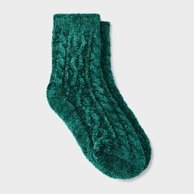 Women's Cable Chenille Crew Socks - Auden™ 4-10 | Target
