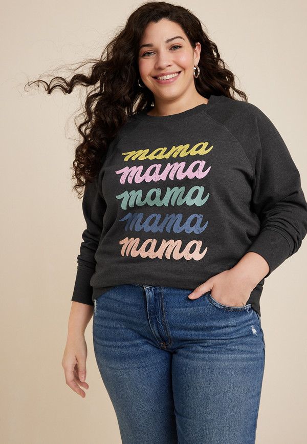 Plus Size Mama Sweatshirt | Maurices