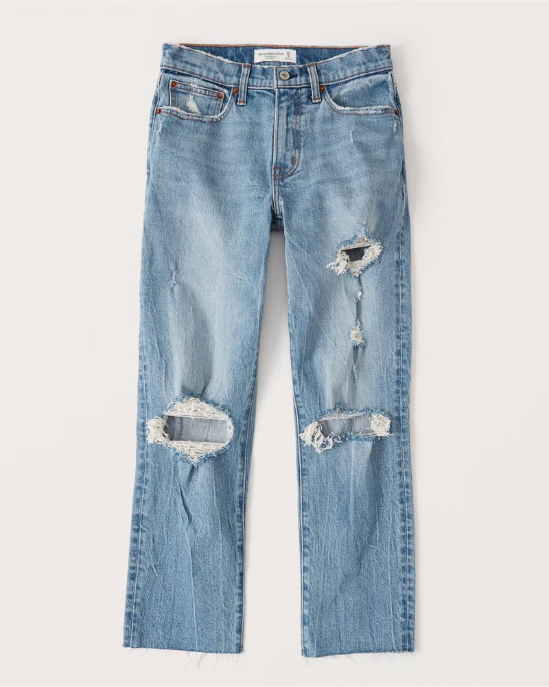 Mid Rise Boyfriend Jeans | Abercrombie & Fitch (US)