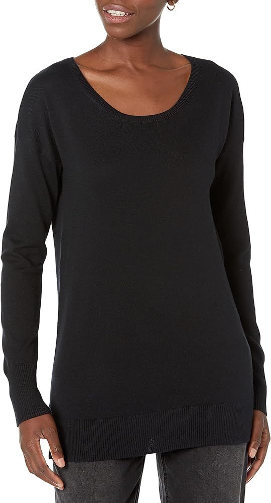 Amazon Essentials Women's Lightweight Long-Sleeve V-Neck Tunic Sweater (Available in Plus Size) | Amazon (US)