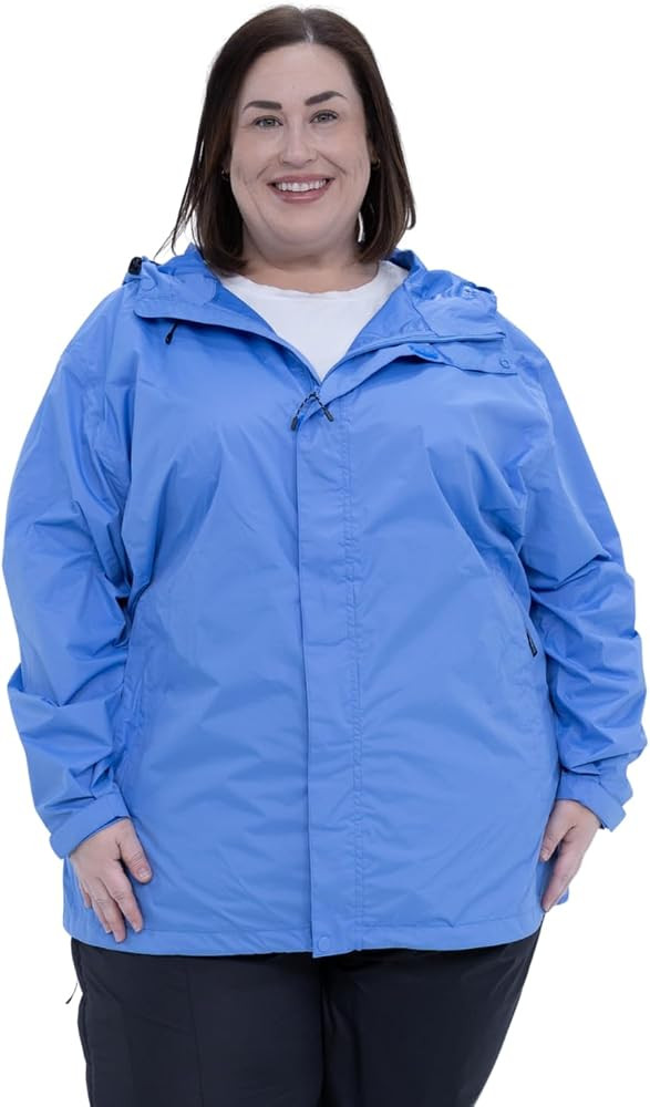 Snow Country Outerwear Women's Plus Size1X-6X Packable Rain Jacket Wind Breaker | Amazon (US)