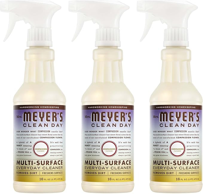 MRS. MEYER'S CLEAN DAY Multi-Surface Everyday Cleaner, Compassion Flower Scent, 16 Fl Oz Bottle -... | Amazon (US)