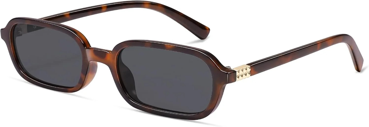 Retro Rectangular Sunglasses for Women  2026 Fashion Trendy Funny Small 90s Square Sunnies AP3698 | Walmart (US)