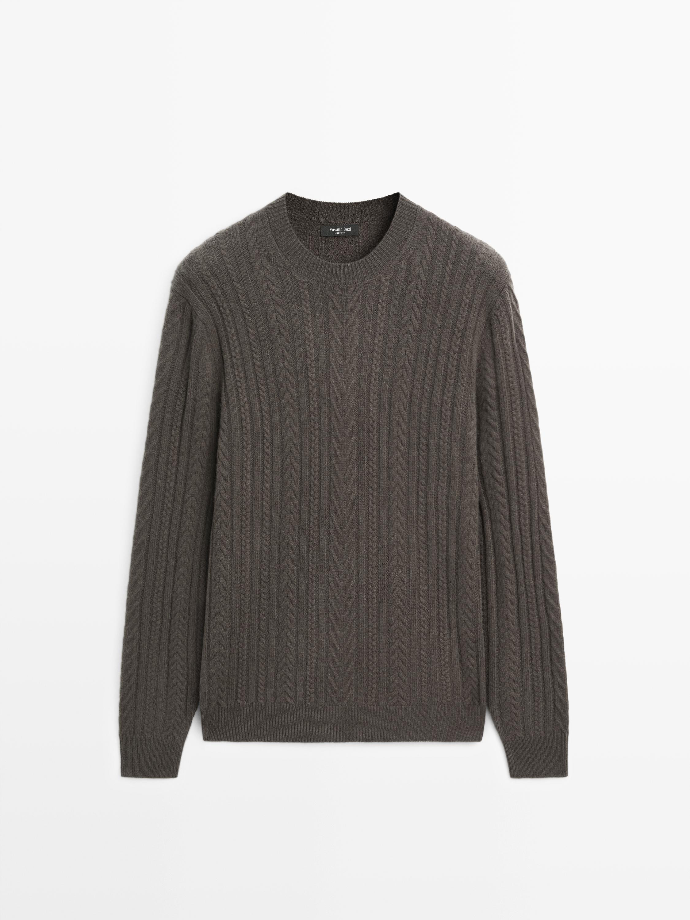 Strickpullover mit Strukturmuster | Massimo Dutti DE