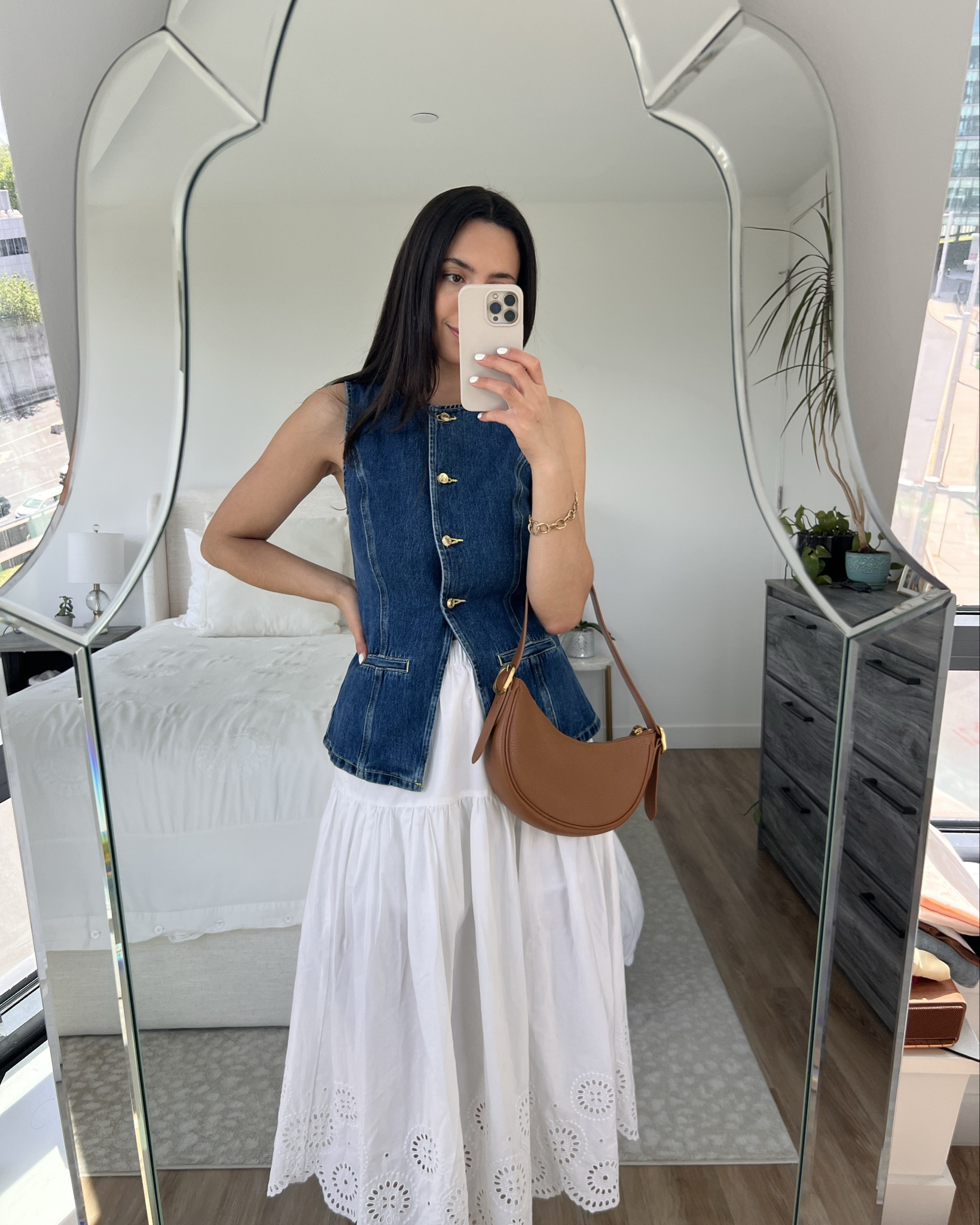 Longline denim vest, summer outfits, summer outfit ideas, white midi skirt, summer style inspiration, classic summer style

Wearing vest in a size small - runs TTS but recommend sizing up if you have a larger chest. 


#LTKSummerEdit #LTKSaleAlert