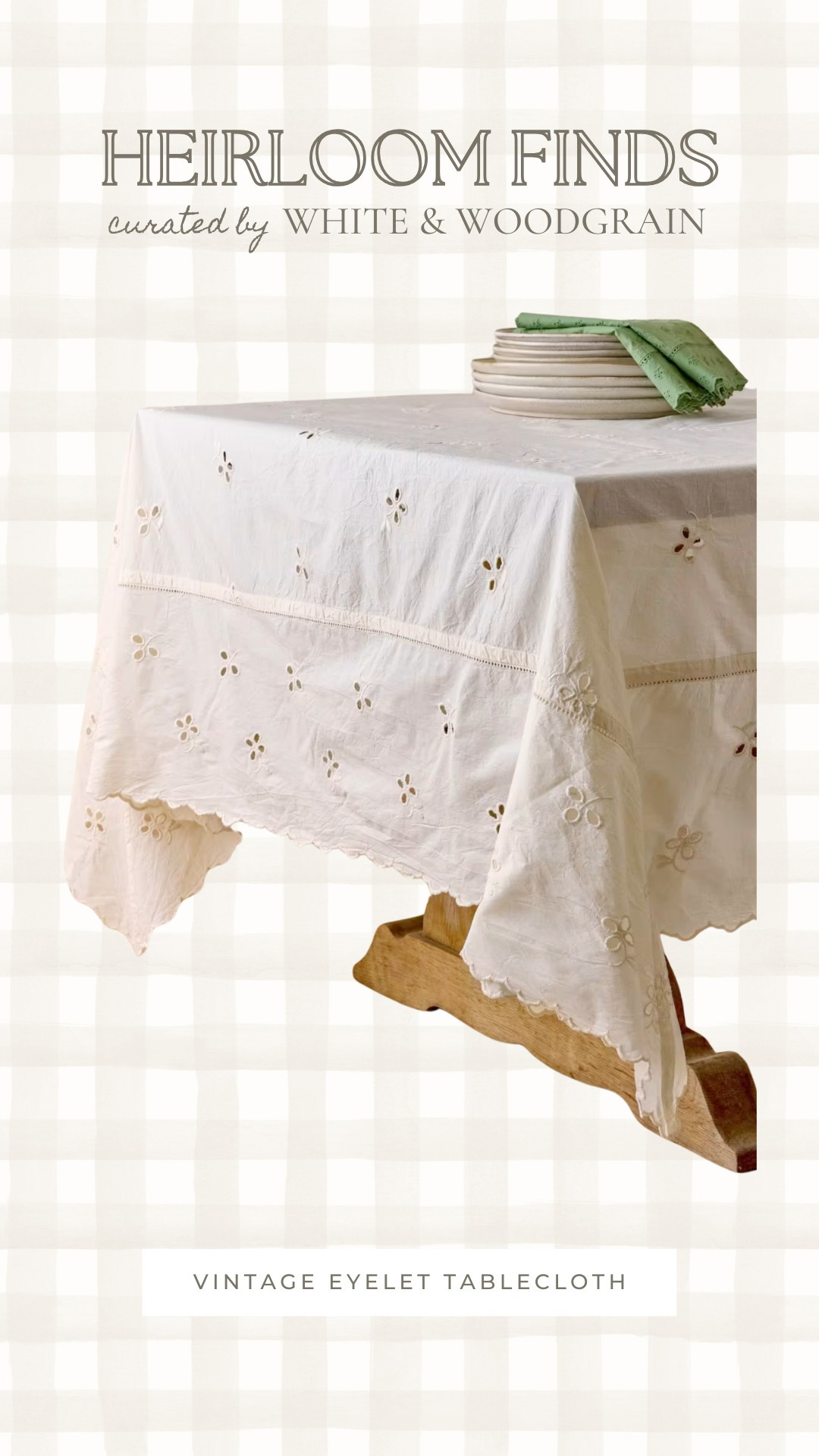 The detail on this white eyelet tablecloth from Magnolia is just stunning! It honestly looks like a vintage find and would be beautiful on your dining table year round. 

 #LTKHome