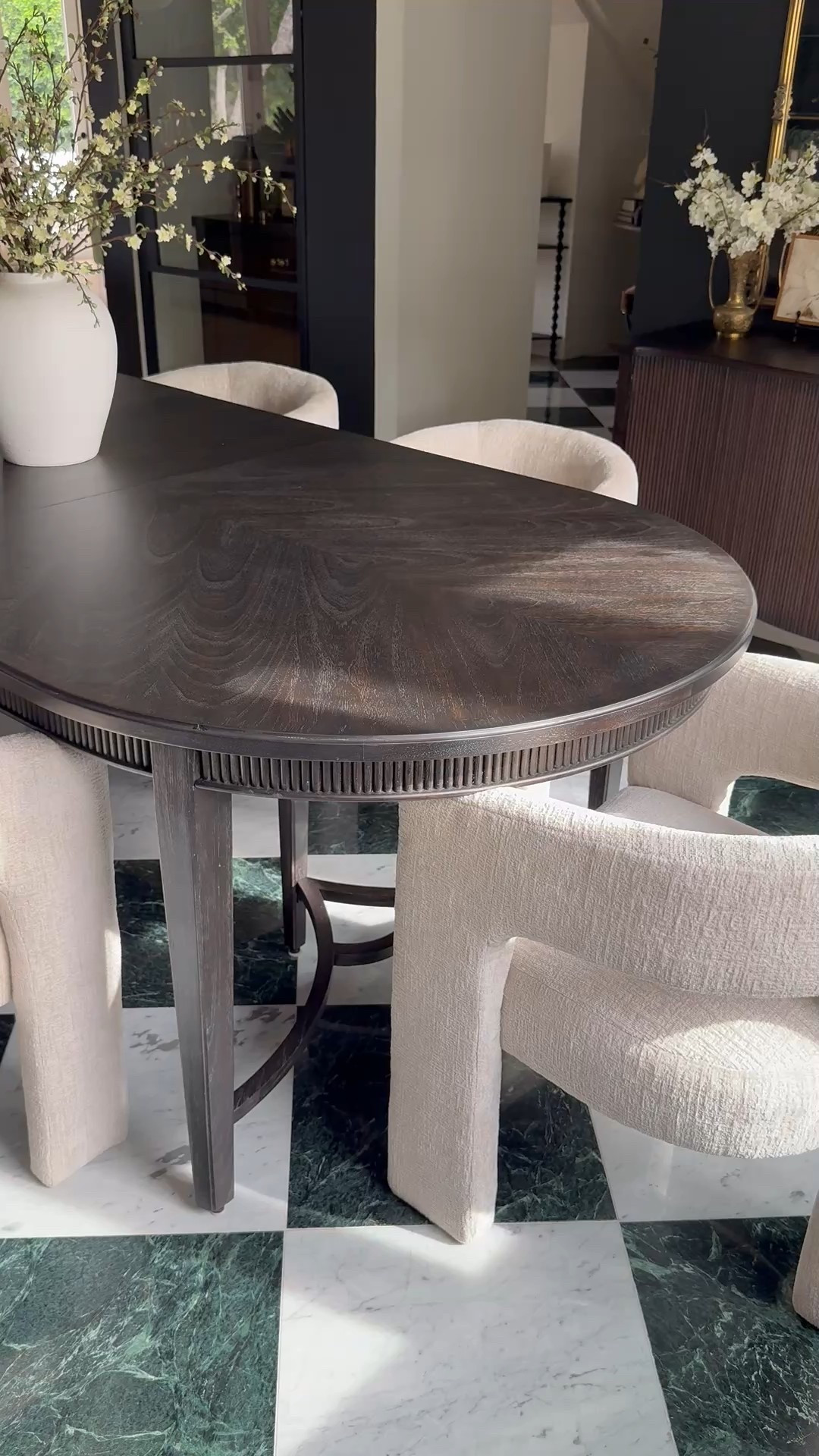 Wayfair dining table and chairs! I cannot get over how beautiful this table is 😍 The chairs only slightly go under fyi - I ordered these Amazon levelers to raise it a tiny bit more (aren’t on yet).

#LTKSaleAlert #LTKSeasonal #LTKHome