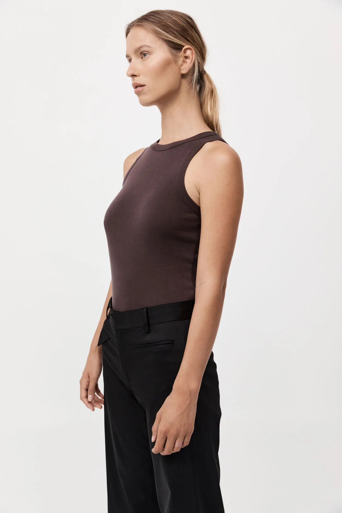 Organic Cotton Bateau Tank - Raisin | St. Agni (US, UK, EU)