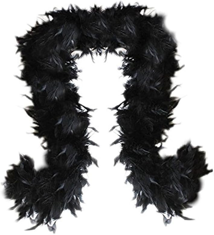 SACASUSA 100g Turkey Chandelle Feather Boas 6 Feet Long Beautiful Vibrant Color (20 Colors to Pick) | Amazon (US)