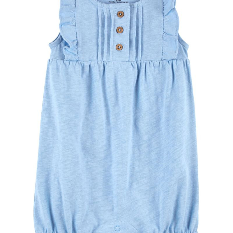 Baby 1-Piece Flutter Slub Jersey Romper | Carter's