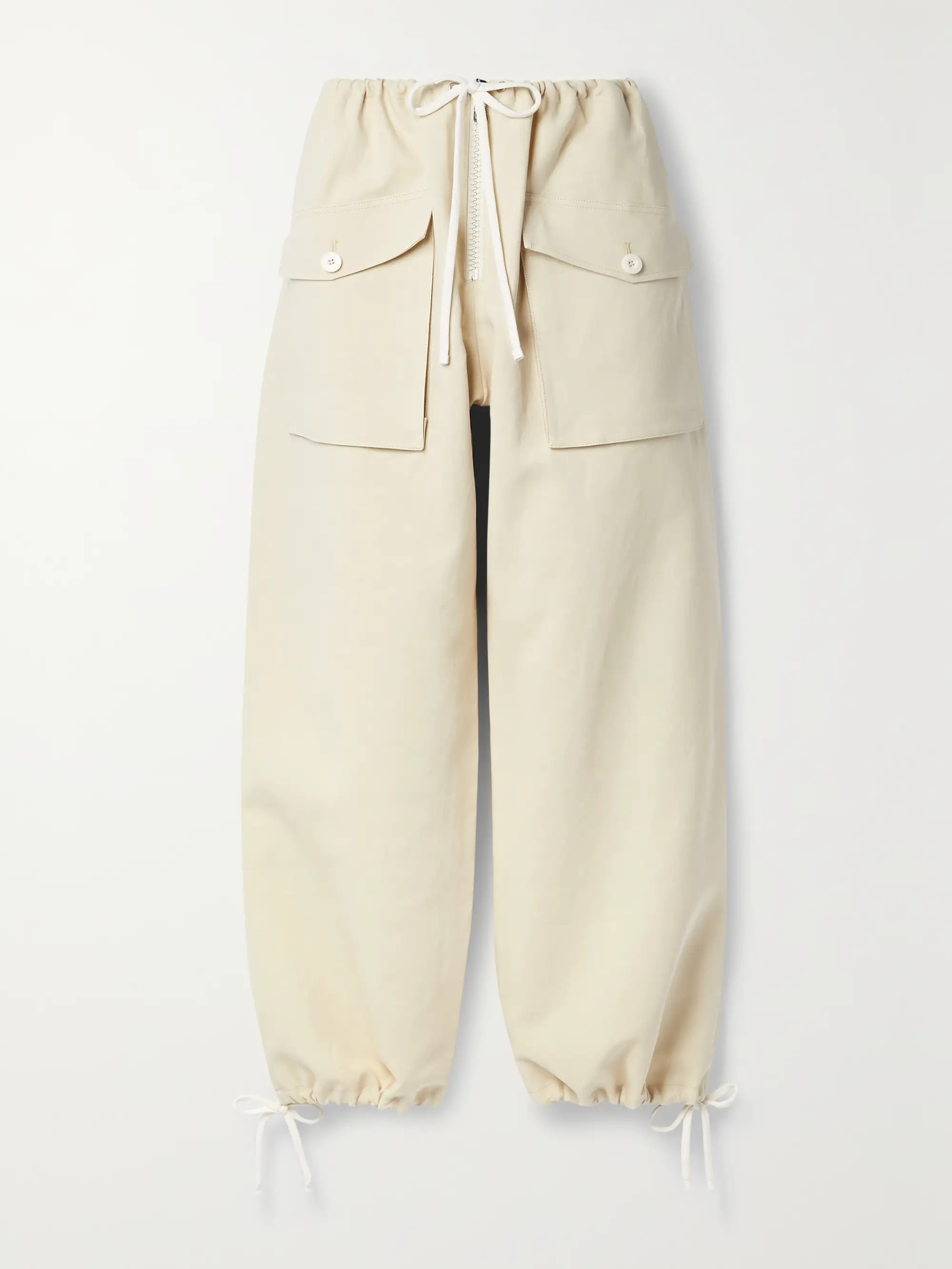 Cotton and linen-blend gauze tapered pants | NET-A-PORTER (US)