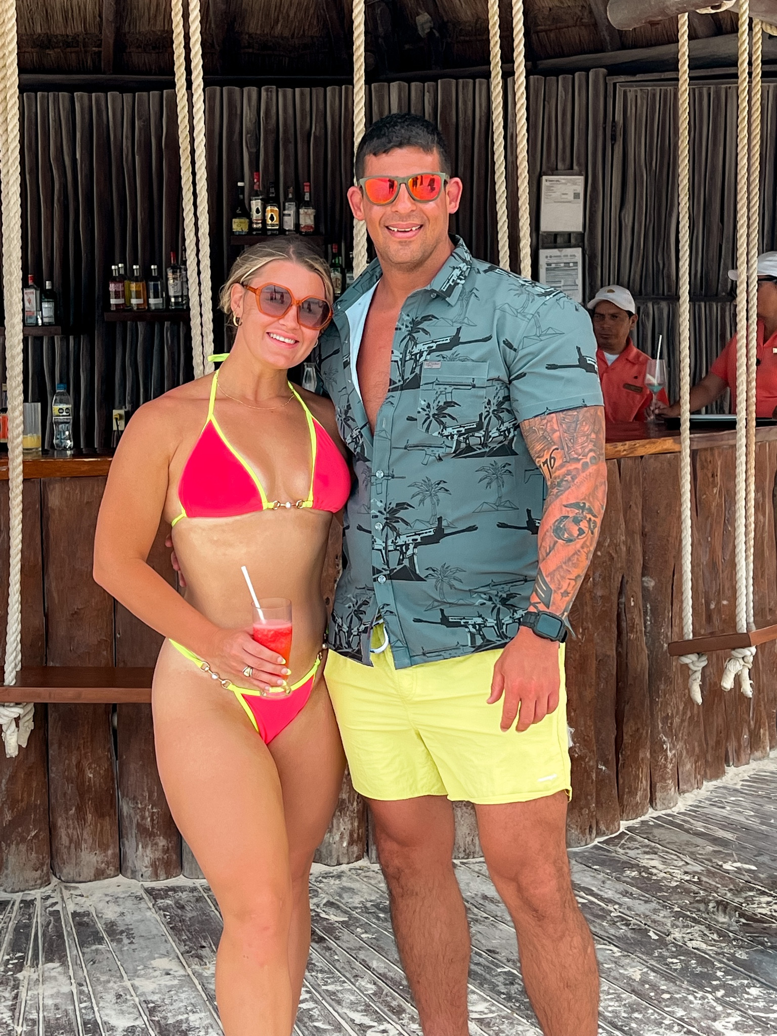 The bikini of the summer! Well made, vibrant colors, so flattering on curvy women as well AND ITS GOT ADJUSTABLE BOTTOMS!  -men’s matching swim trunks for the neon pink/yellow attached too!

#LTKcurves #LTKSeasonal #LTKswim