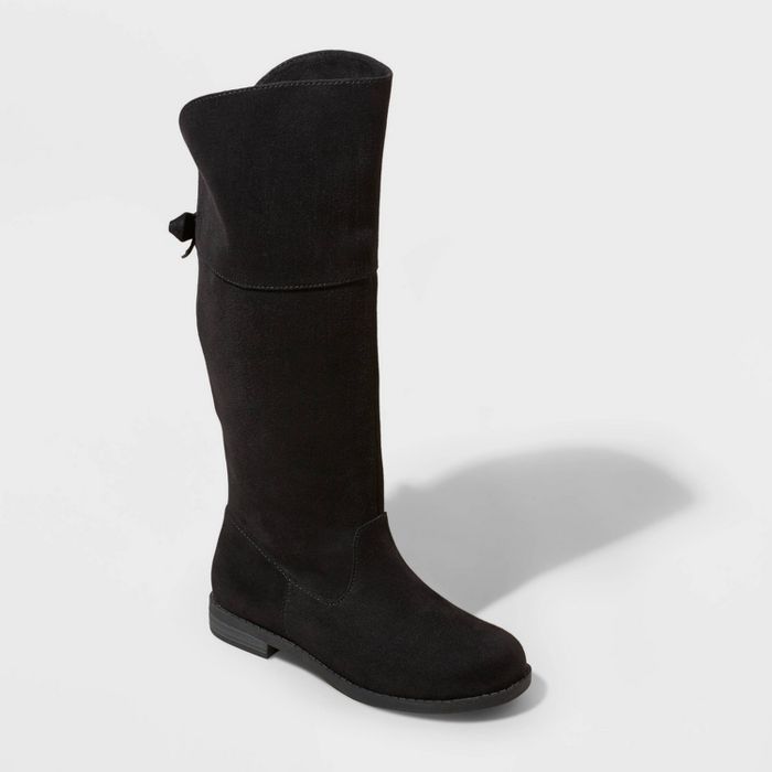 Girls' Patty Zipper Slip-On Riding Boots - Cat & Jack™ Black | Target