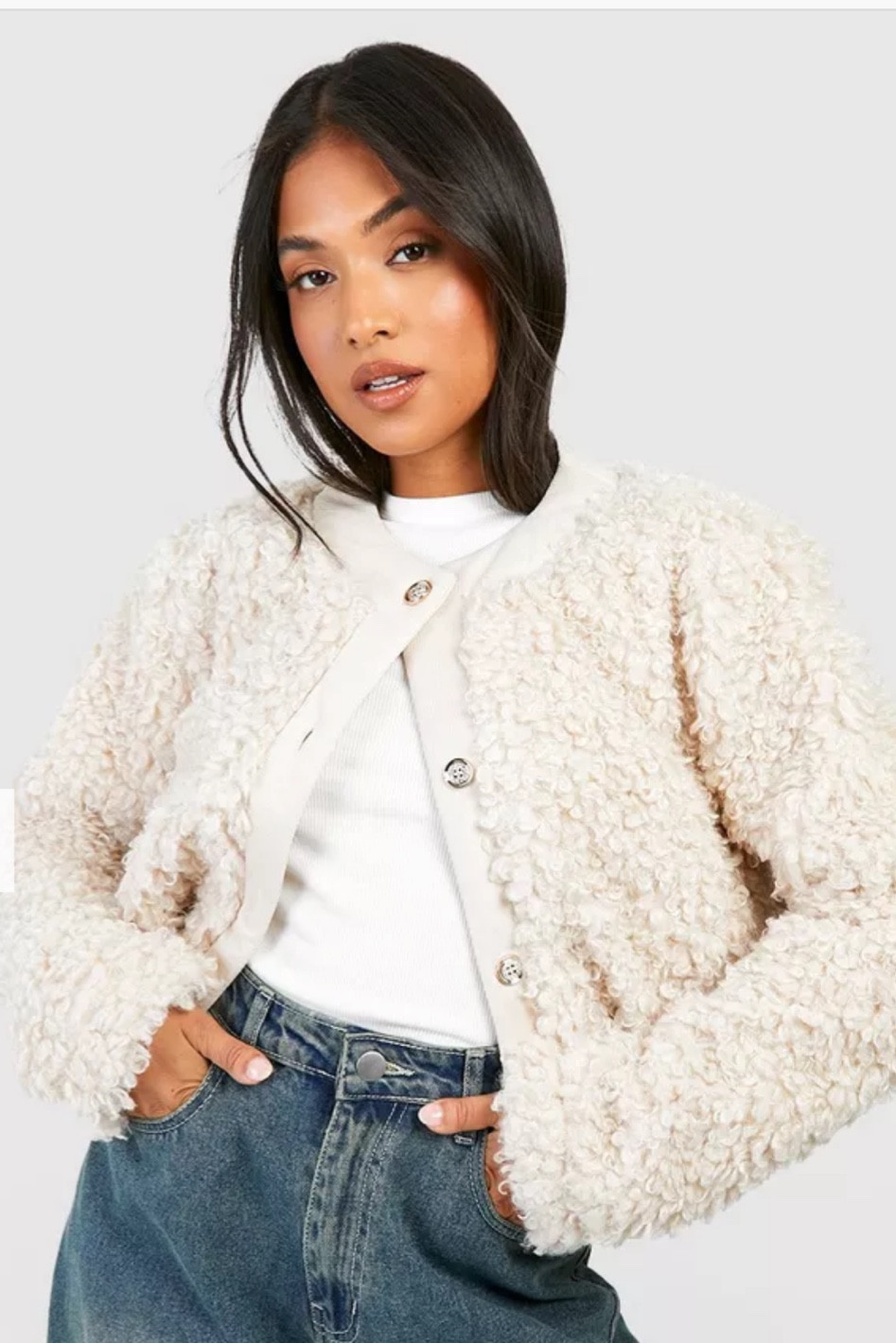 Shearling jacket massing dutti dupe! 

#LTKsalealert #LTKCyberWeek #LTKSeasonal