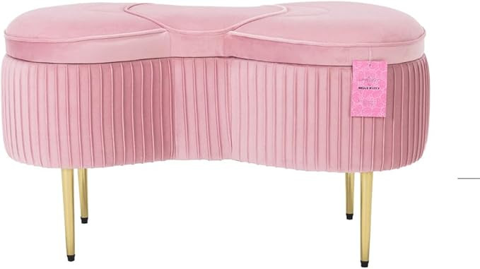 Impressions Vanity Hello Kitty Bow Velvet Storage Bench for Bedroom and Living Room, Luxurious De... | Amazon (US)