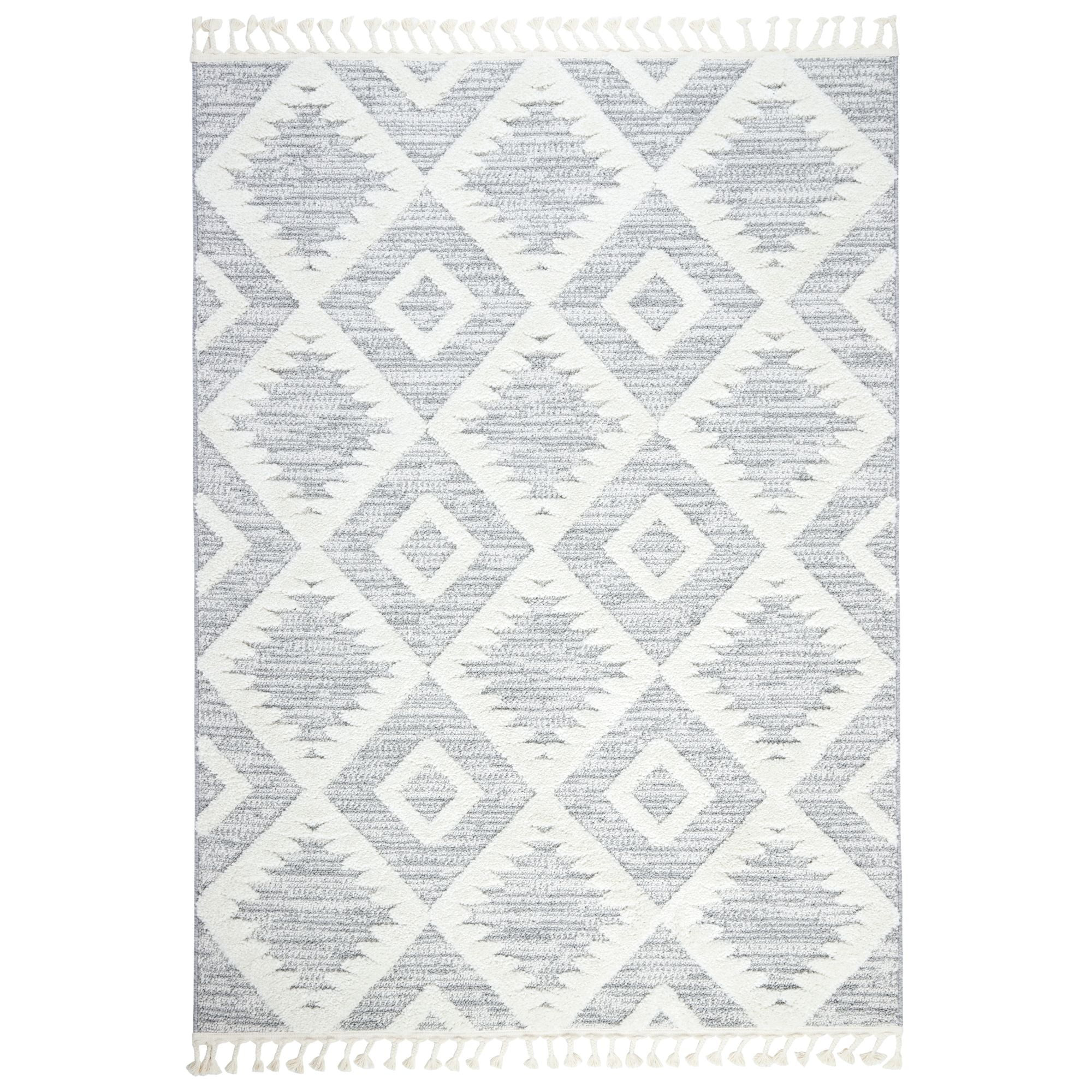Wanda June Home Tufted Diamond Area Rug, Grey/Cream, 5'2" x 7'2" by Miranda Lambert | Walmart (US)
