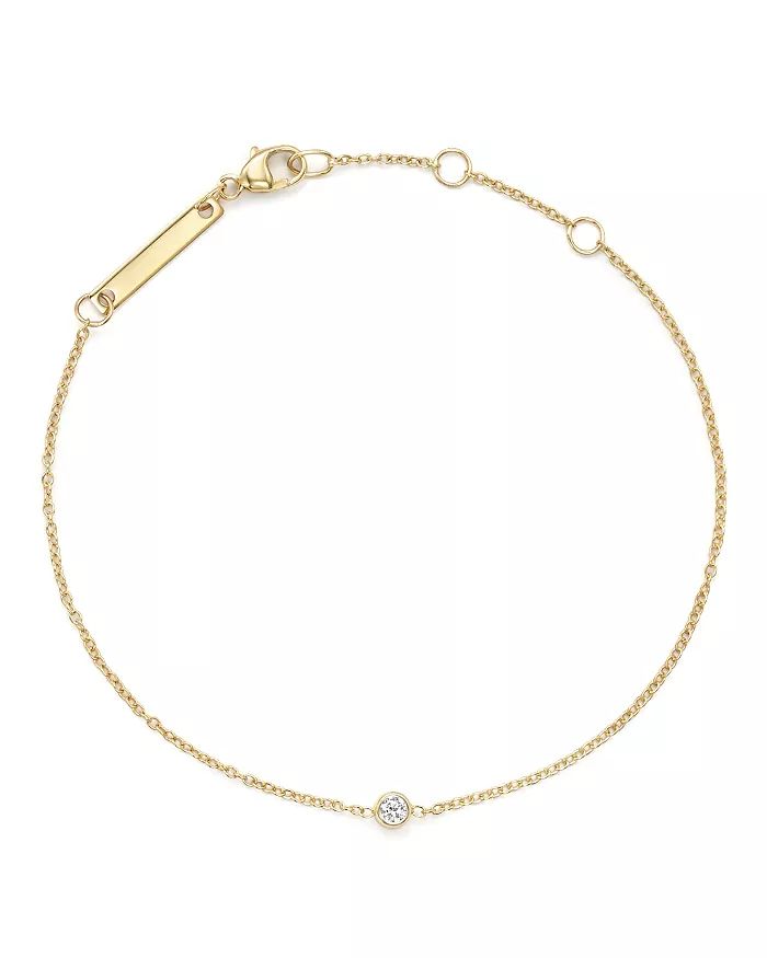 Zo&euml; Chicco Zoe Chicco 14K Yellow Gold Chain Bracelet with Bezel-Set Diamond  Back to results... | Bloomingdale's (US)