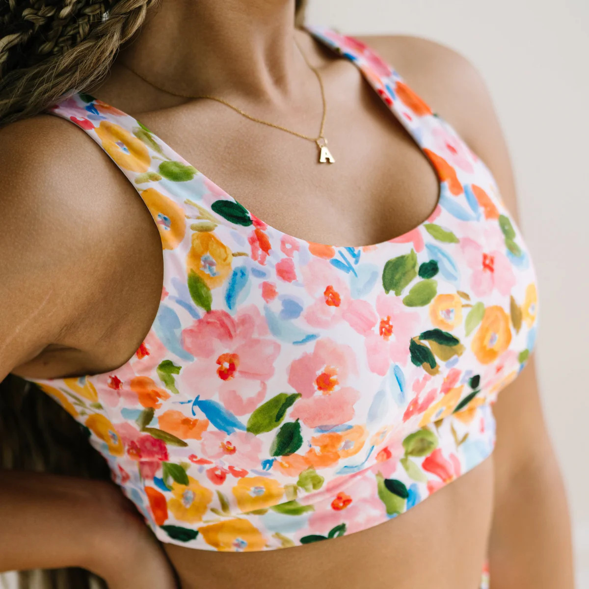 Oasis Bikini Top - Watercolor Floral | Maven Thread