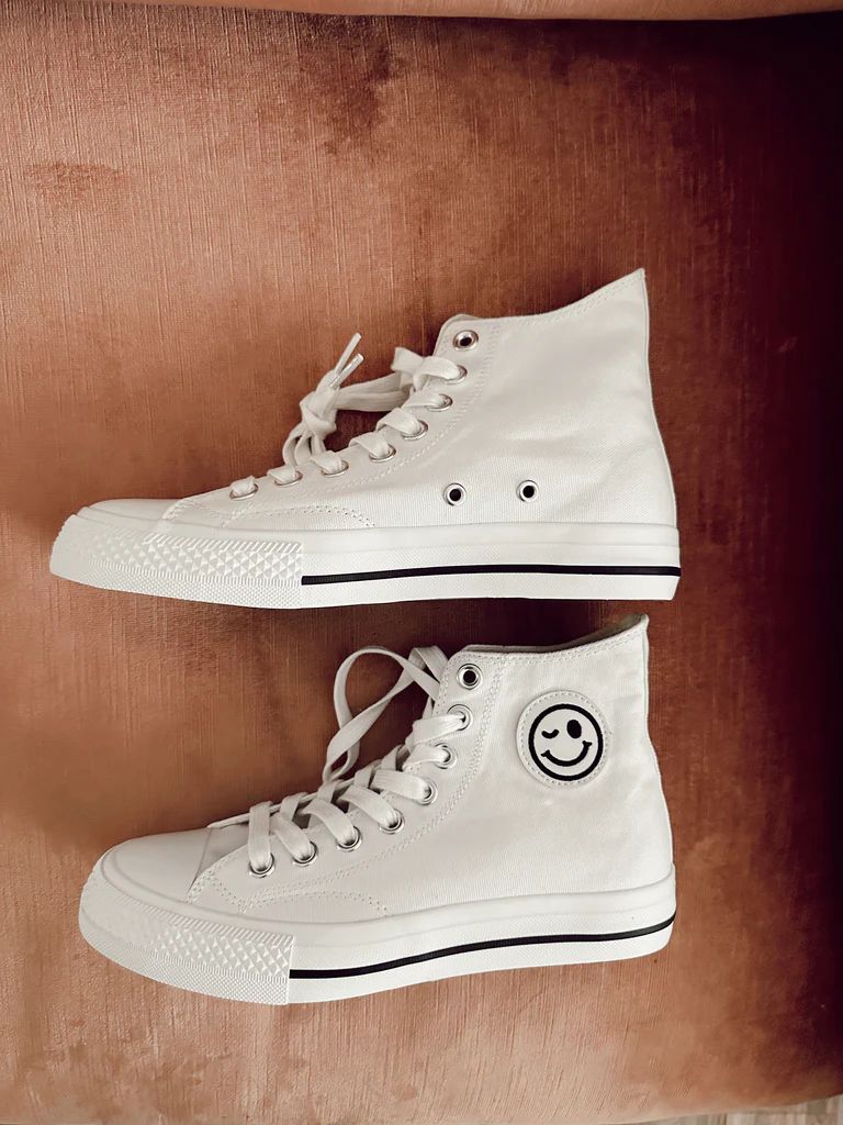 High Top Smiley Chucks | She Is Boutique