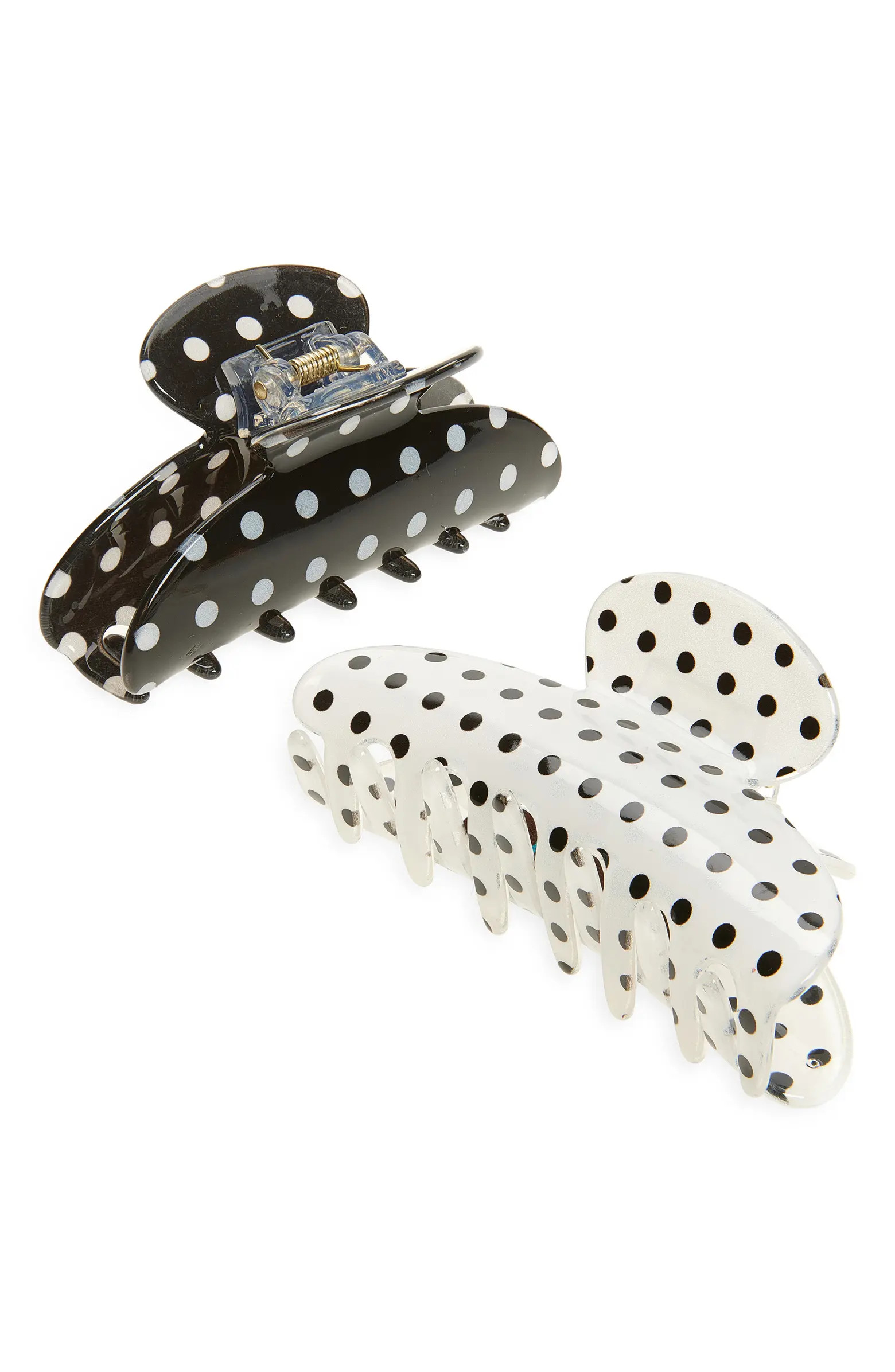 Assorted 2-Pack Polka Dot Claw Clips | Nordstrom