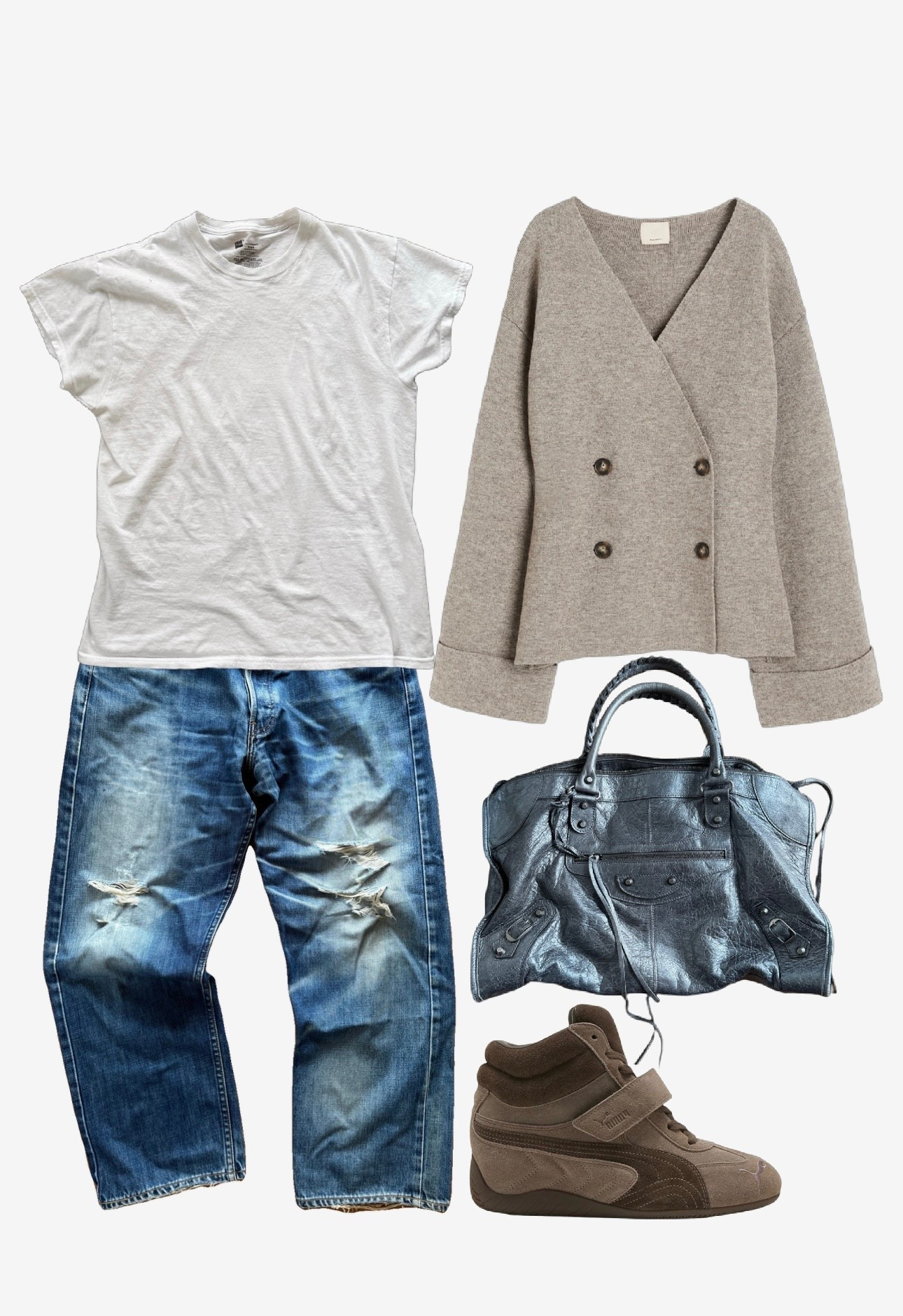 I have been making an effort to wear items that I haven’t in a long time instead of seeking something new when I get wardrobe fatigue. This cardigan was in my sell pile. I’ve had it for 3+ years and I think I’ve worn it once. 
Jeans and bag are secondhand/vintage.

#LTKOver40 #LTKootd