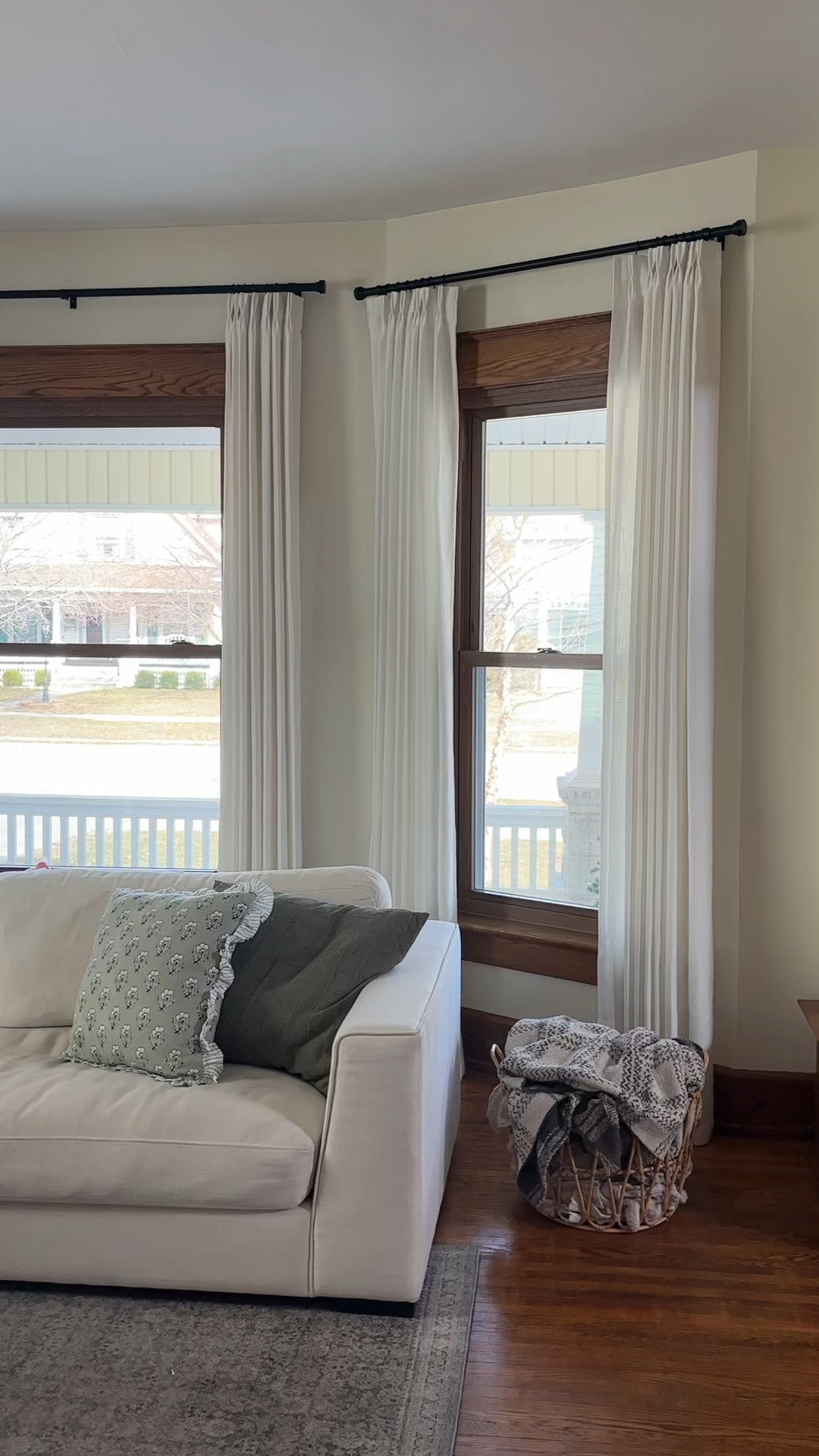 Amazon curtains for the win! We absolutely love the quality of these. I got them in “natural” 