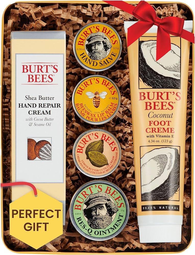 Burt's Bees Christmas Gifts, 6 Stocking Stuffers Products, Classics Set - Original Beeswax Lip Ba... | Amazon (US)