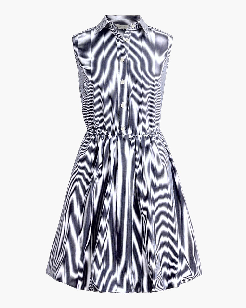 Striped bubble-hem mini shirt-dress | J.Crew Factory