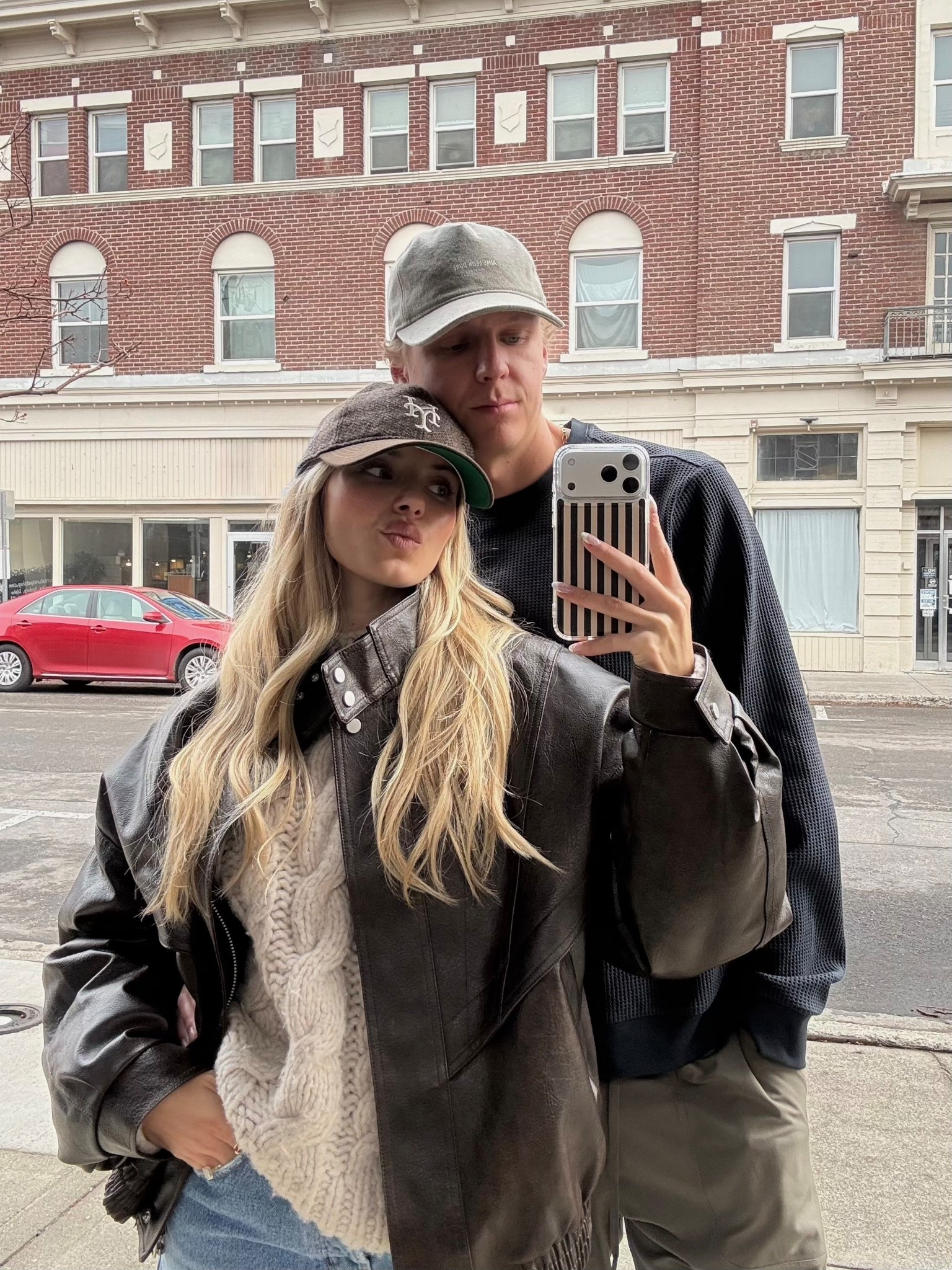 Wearing jacket size S 
hat from ALD 
