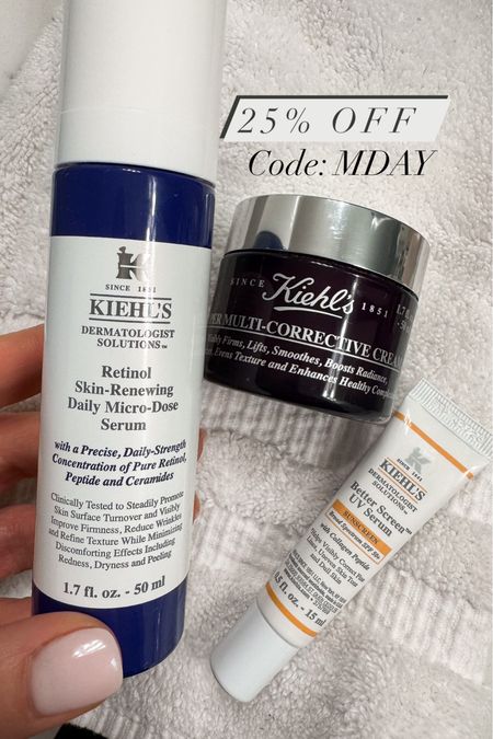 Retinol you can use in the a.m. and p.m. 
one and done night cream for the face, chest and neck that feels amazing! 
SPF 50 with peptides 
Kiehl’s 
Skincare over 40 
25% off with code MDAY 

#LTKover40 #LTKbeauty #LTKsalealert