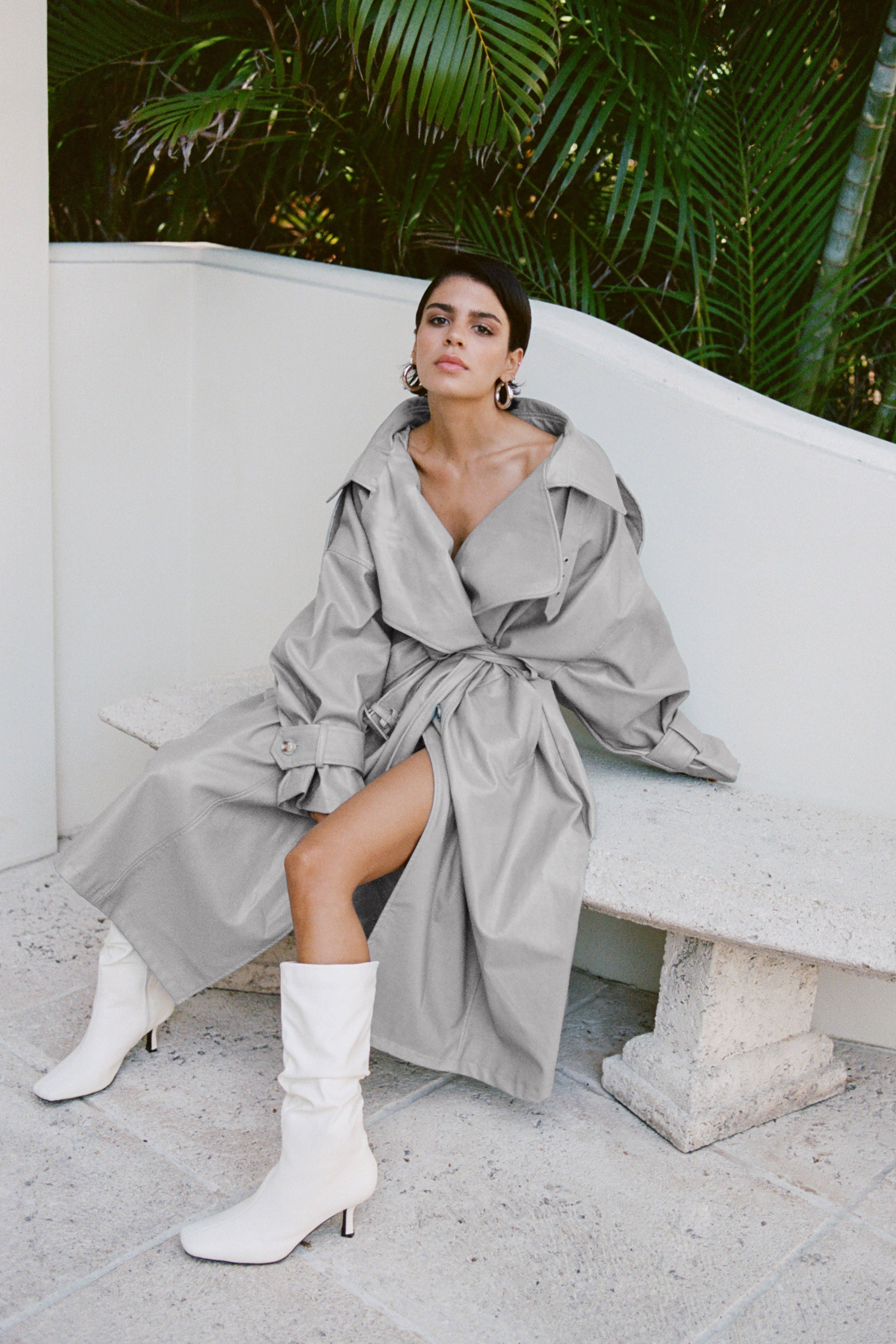 Break My Stride Faux Leather Belted Trench Coat | NastyGal (US & CA)
