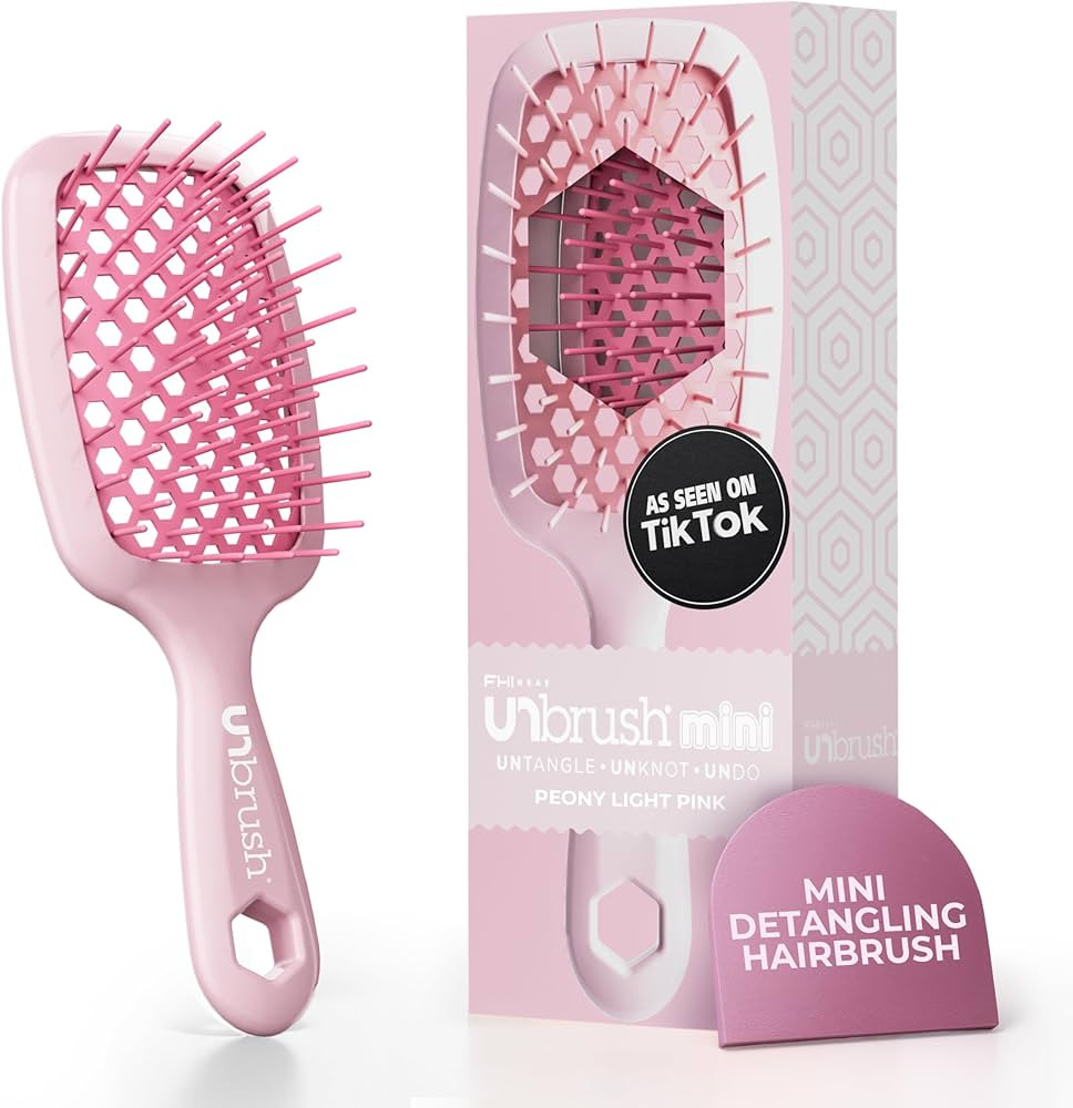 FHI Heat UNbrush Mini Detangler Brush for Pain-Free Brushing on All Wet or Dry Hair Types — Dur... | Amazon (US)