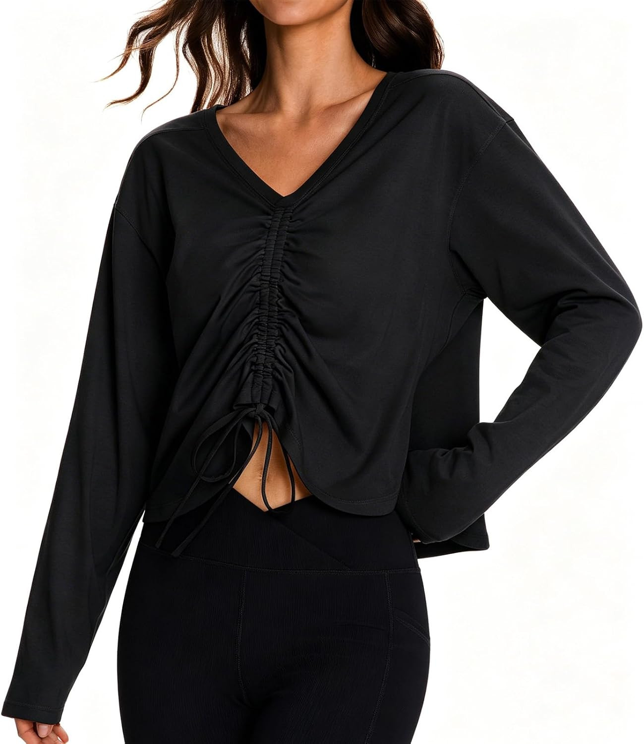 AARYA Cotton Blend Reversible Long Sleeve Workout Top | Amazon (US)