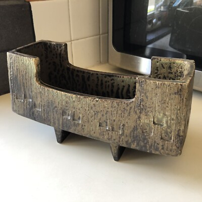 Toyo Heavy Brutalist Stoneware Ikebana Vase Green Glaze Hand Finished Japan | eBay | eBay US