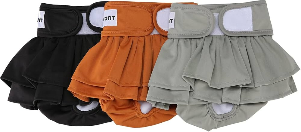 Avont 3 Pack Washable Dog Diapers Female (L/18-24), Reusable Dog Period Diapers Cover, Female Dog... | Amazon (US)
