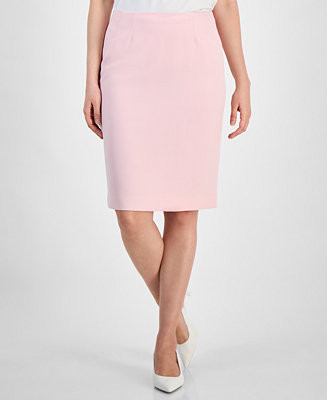 Women's Stretch-Crepe Back-Vent Skimmer Pencil Skirt | Macy's