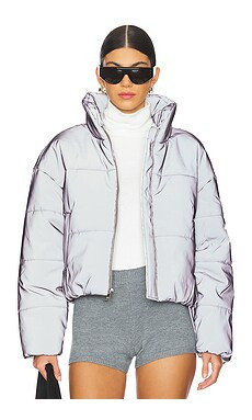 Steve Madden Polar Coat in Silver from Revolve.com | Revolve Clothing (Global)
