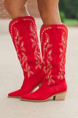 Most Wanted Red Cowboy Boots | The Mint Julep Boutique